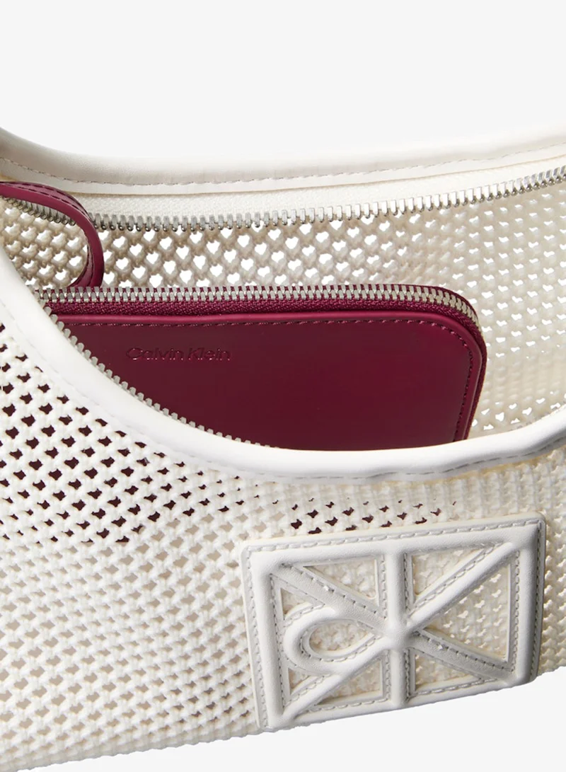 CALVIN KLEIN  Emblem Logo Mesh Shoulder Bag for Women | Best Price UAE